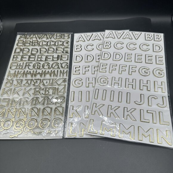 Thickers Other - Alphabet Stickers Thickers Gold Foil Alphabet Letters & Numbers Scrapbooking